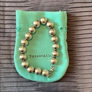 Tiffany Silver Beaded Bracelet 5.5 inches long